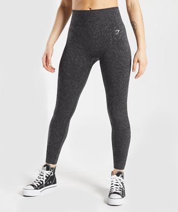 Dámské Legíny Gymshark Adapt Animal Seamless Černé | CZ 4103HAP